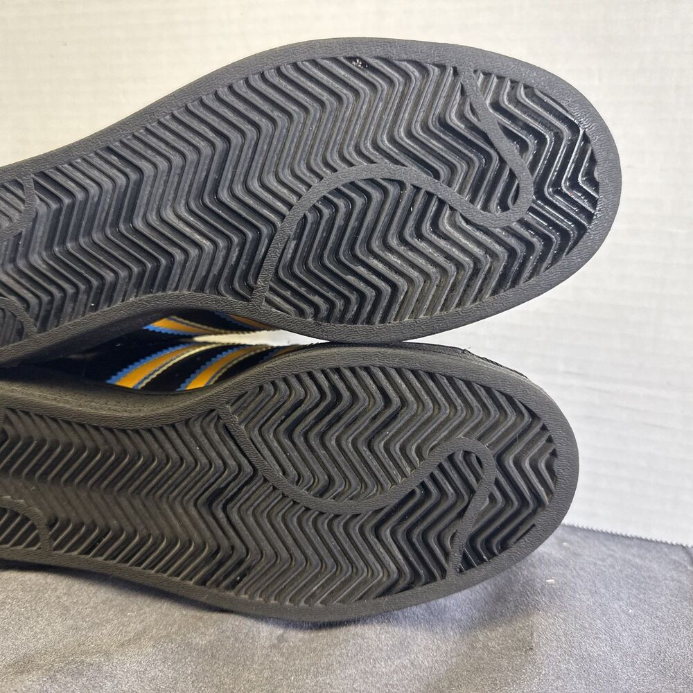 Adidas Superstar Mens Size 7 Black Gold Blue Athletic Lifestyle Shoes Sneakers - Picture 13 of 13